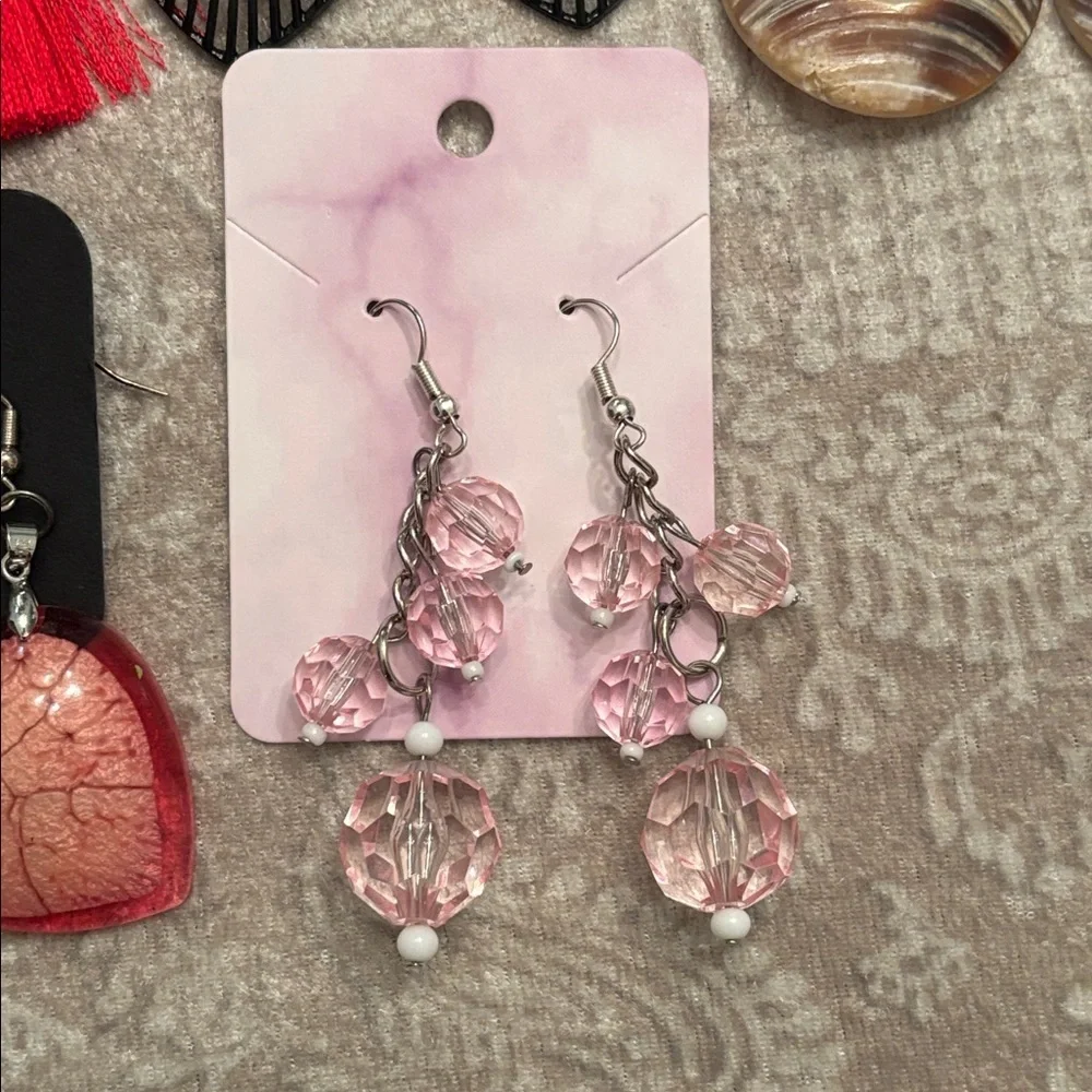 Brand New 12 Pairs of Earrings Drop Stud Tassel Beaded Shell Rhinestone Metal